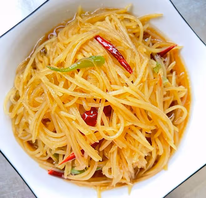 酸辣土豆絲的家常做法 超級下飯