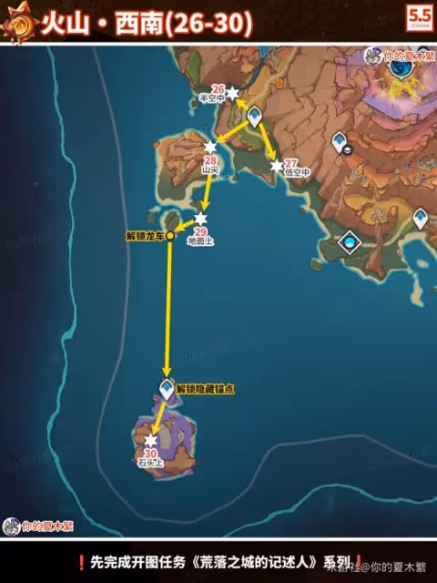《原神》沃陸之邦火神瞳收集路線