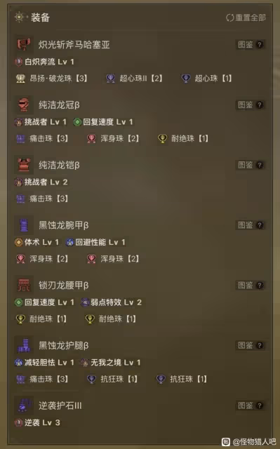 《怪物獵人:荒野》斬斧白熾龍配裝分享