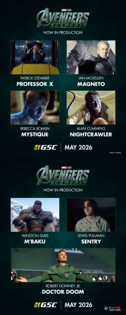 Marvel 官宣《Avengers 5》陣容!27名演員一字排開 X教授萬磁王回歸!