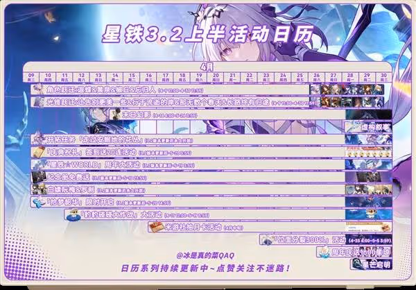 《崩壞:星穹鐵道》3.2版本活動一覽
