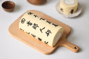 書法蛋糕卷｜把藝術吃進嘴裡
