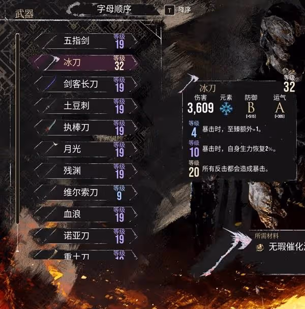 《光與影:33號遠征隊》9級武器屬性一覽