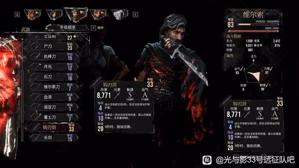 《光與影：33號遠征隊》維爾索後期搭配推薦