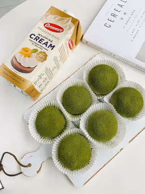一次成功！抹茶奧利奧大福 有顏有料超好吃！