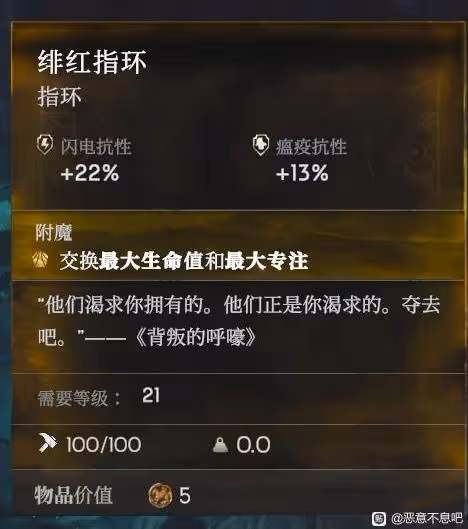 《惡意不息》法師流裝備及詞條推薦