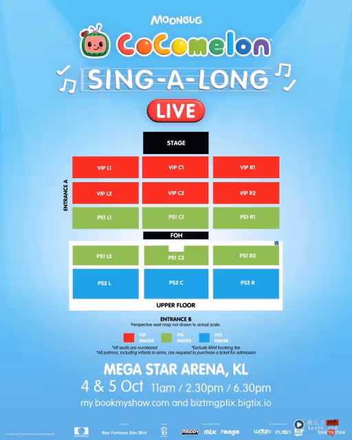 《COCOMELON: SING-A-LONG LIVE》巡演登入馬來西亞！10月連唱2天