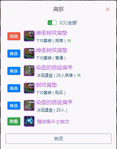 WLK懷舊服P4階段ICC:熊德BIS裝備搭配推薦