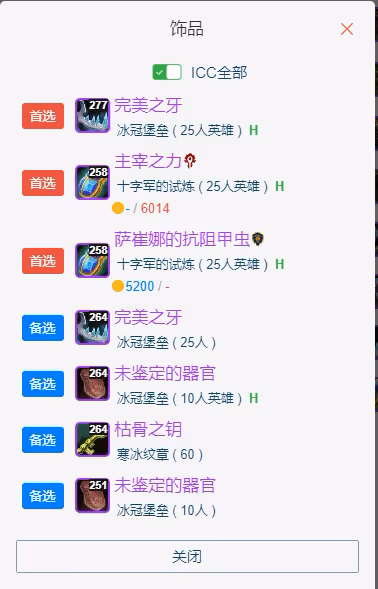 WLK懷舊服P4階段ICC：熊德BIS裝備搭配推薦