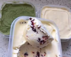 冰淇淋（原味、蔓越莓、抹茶）—簡單粗暴法