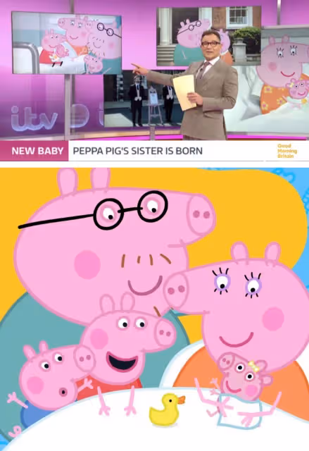 Peppa Pig 再當姐姐!豬媽媽平安誕下第三胎 一家五口合照曝光