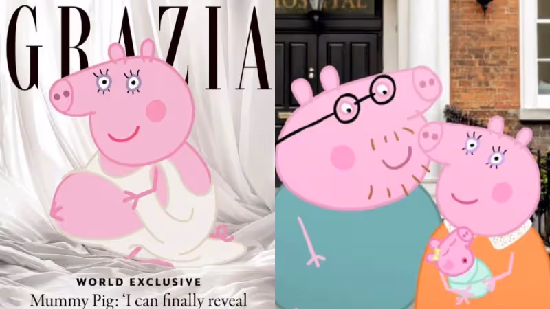 Peppa Pig 再當姐姐!豬媽媽平安誕下第三胎 一家五口合照曝光