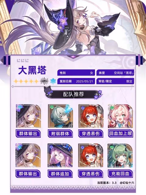 《崩壞:星穹鐵道》大黑塔3.3版本培養攻略