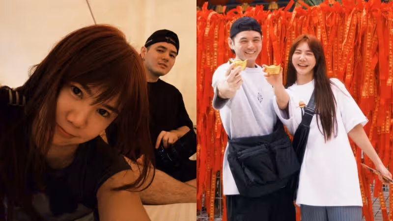 會玩!前AMOi-AMOi小閒和男友串通 自戴頭紗、婚戒在朋友面前完成求婚儀式