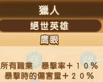 《幻想生活i》全職業絕世英雄詞條數值一覽