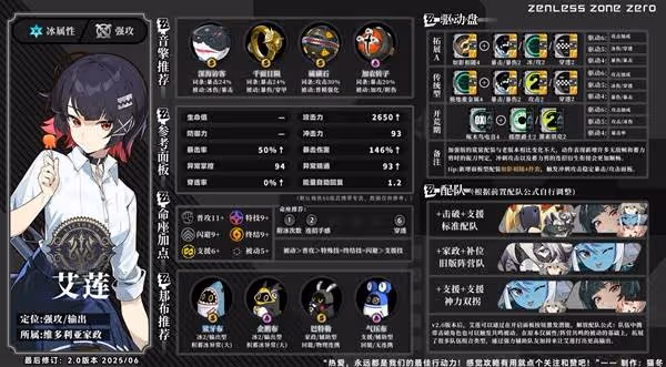 《絕區零》艾蓮2.0版本培養一圖流