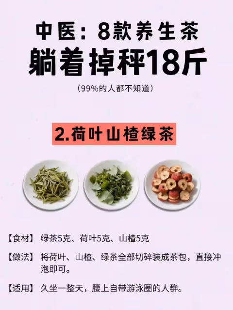 中醫8款養生茶，助力輕鬆掉秤！快收藏