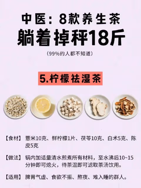 中醫8款養生茶，助力輕鬆掉秤！快收藏