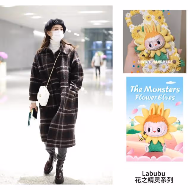 劉詩詩給labubu安排了保護殼，網友發現她是labubu的老粉