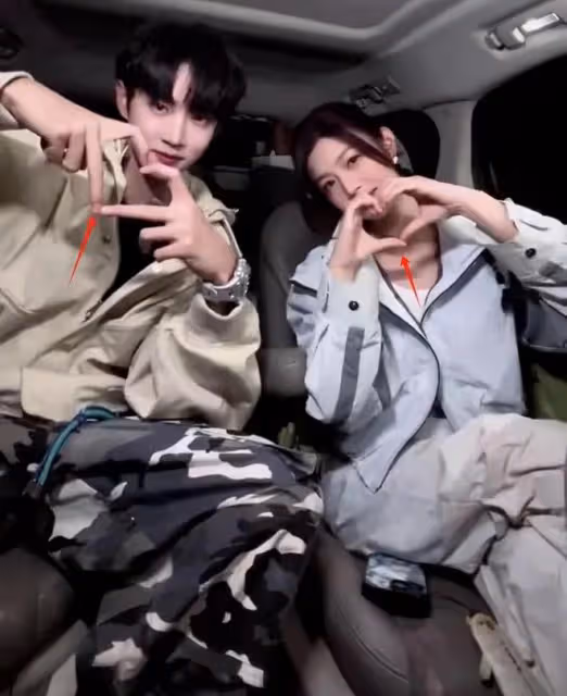 陳妍希跟小鮮肉在豪車內花式比心滿眼甜蜜誘惑，敢做自己讓人羨慕