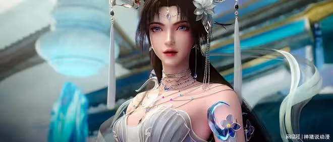 大美女邀月公主正式亮相，大長腿配白裙太誘人，還得了一個戰仆