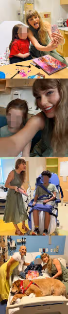 Taylor Swift突襲兒童醫院送溫暖！孩童見到偶像驚呆成表情包！