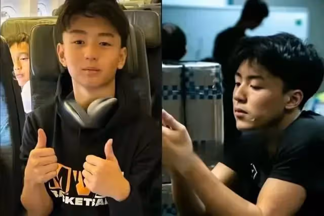 張柏芝15歲二兒子近照曝光, 網友 : 完美繼承爸媽神顏
