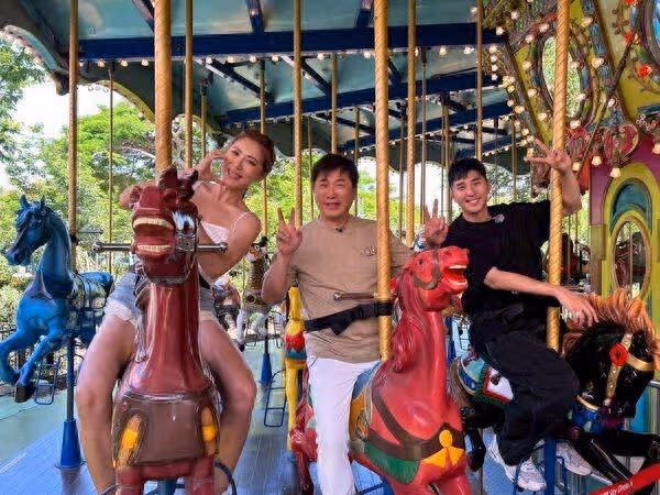 天王胡瓜難得帶兒女逛遊樂園 小禎崩潰「都在陪別人的小孩」