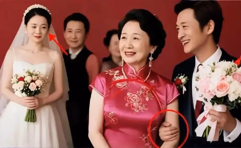 婆婆在兒子婚禮珠光寶氣，反觀兒媳「只有一個白頭紗」全身素凈，下秒看到新郎「1動作」網喊：別嫁了趕快跑
