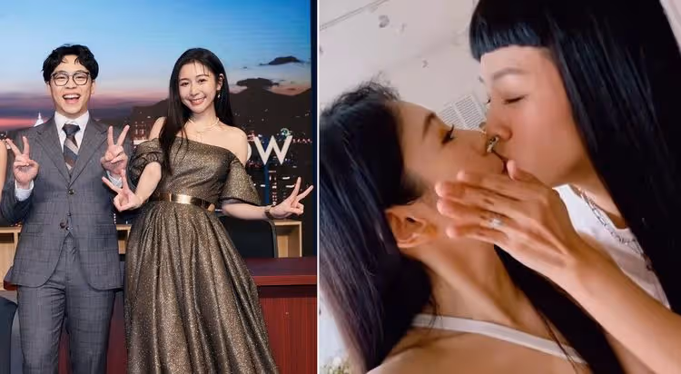 Albee與賀瓏緋聞延燒閉口不談　轉頭玩女女親吻對象是她