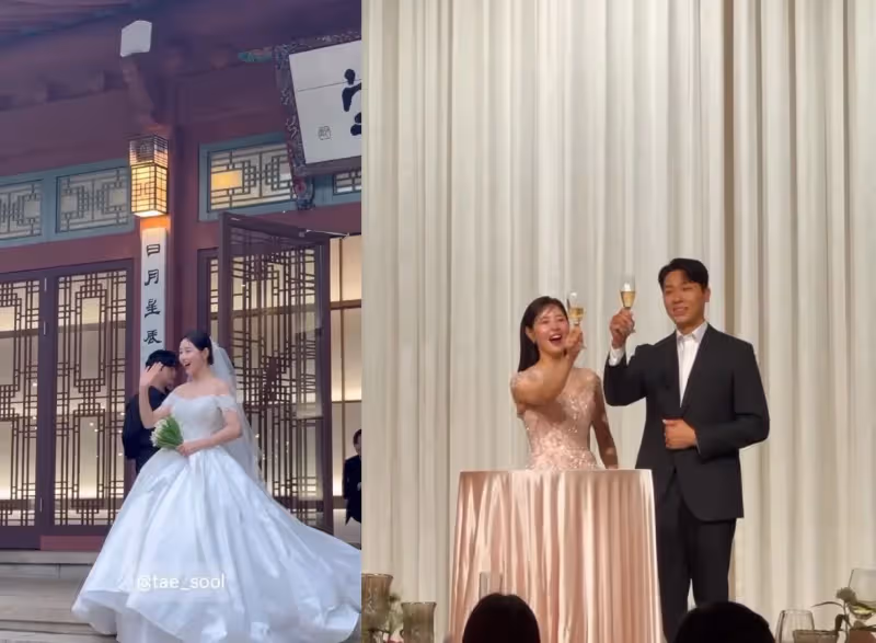 「惡女專業戶」朴荷娜露酥胸出嫁！今與大1歲籃球教練完婚