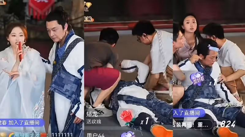 63歲馬景濤直播一半突昏倒！後腦重擊著地　畫面怵目驚心