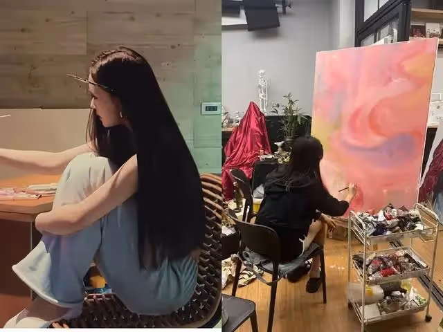小s更新動態，為女兒畫展打call，lily繪畫水平與王詩齡差遠了