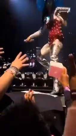 超厭惡！　凱蒂佩芮演唱會「直接打飛粉絲送的Labubu」怒吼：No