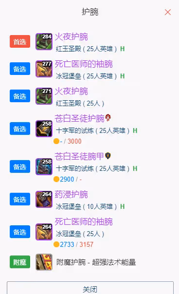 WLK懷舊服P5階段：戒律牧BIS裝備搭配推薦