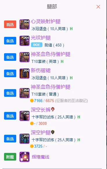 WLK懷舊服P5階段：戒律牧BIS裝備搭配推薦