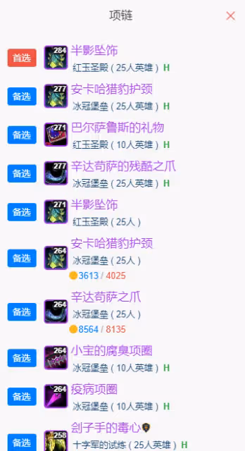 WLK懷舊服P5階段：懲戒騎BIS裝備搭配推薦