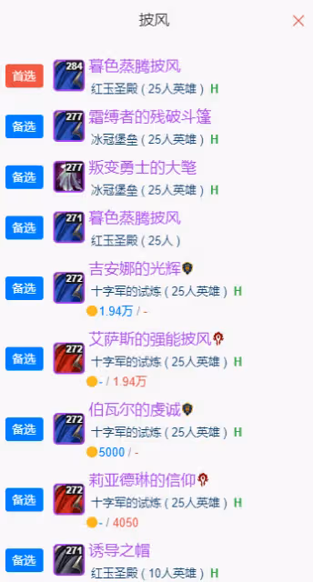 WLK懷舊服P5階段:惡魔術BIS裝備搭配推薦