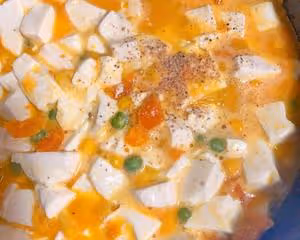 鹹鴨蛋黃做的蟹黃豆腐