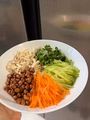 快手雞絲拌涼麵｜不辣版｜🍜醬料超贊