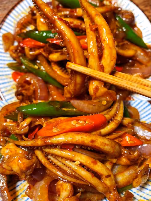 比飯店好吃的爆炒魷魚🦑