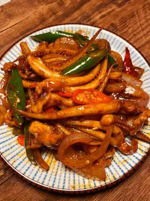 比飯店好吃的爆炒魷魚🦑