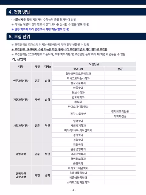 【招生簡章】26年3月入學東亞大學本科