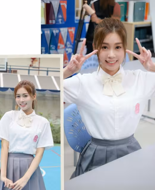 從小美到大!TVB戀綜女神中學清純照曝光!32歲再穿校服仍青春十足