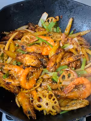 干鍋雞翅香辣蝦🍤