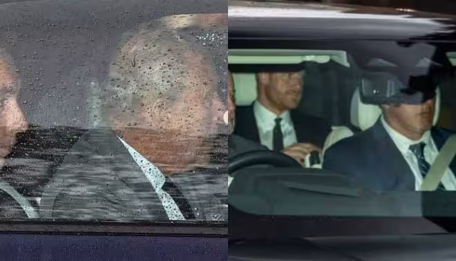 查爾斯國王與哈里王子同框,克拉倫斯宮前父子重聚引發關注!