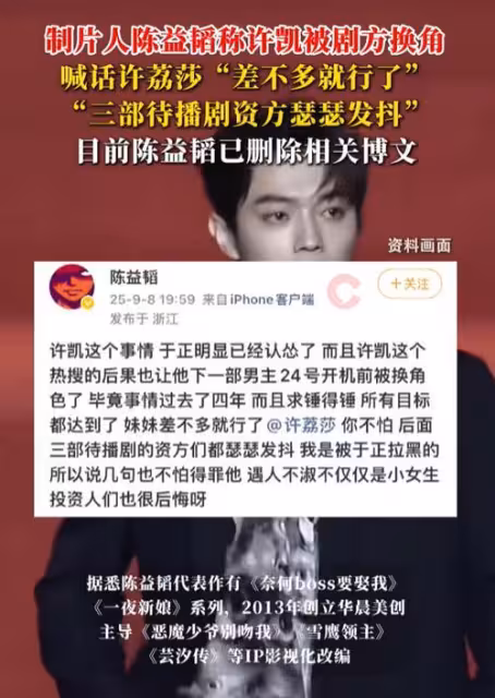 再紅也沒用!官媒下場銳評,14字揭開許凱僅剩的體面,楊冪說對了