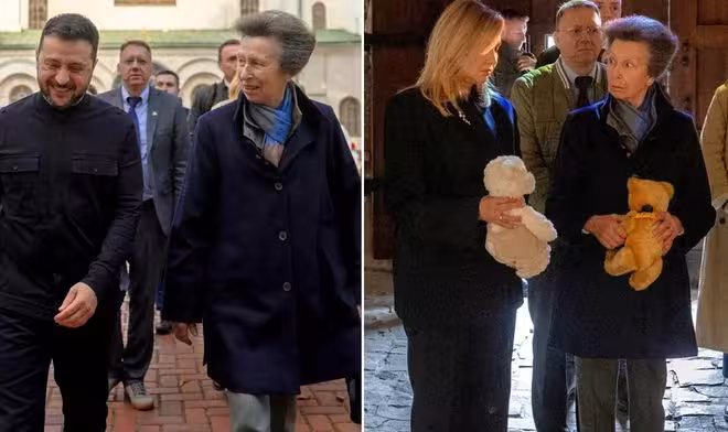 公主安妮的烏克蘭之行：一個玩具熊，兩代人的情感與記憶！
