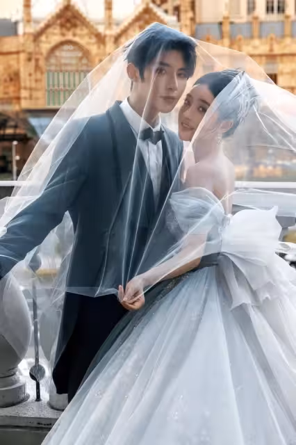 短劇CP朱一未、白昕怡婚紗照曝光!「不是劇照是真的」明天婚禮開直播