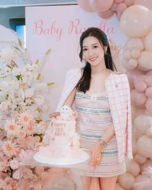 TVB小花為女兒辦180天宴！圈中港姐好友現身祝賀！TVB高層樂易玲也來了